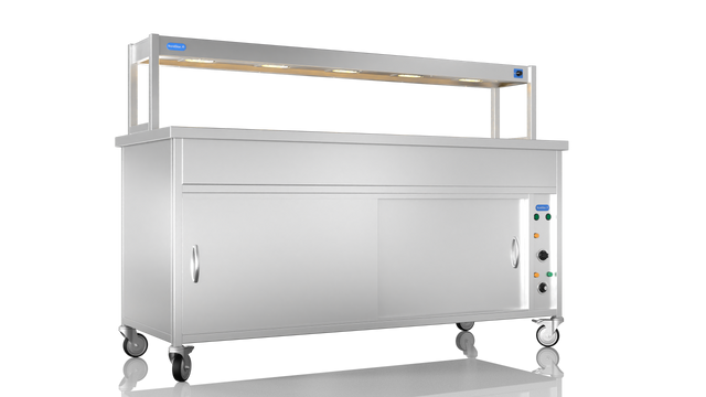 Nordstar NordStar Hot Cupboard Bain Marie 5 x 1/1GN With Single Heated Gantry | STCBM1800 Hot Cupboards Nordstar
