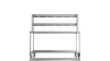 Nordstar Mobile Centre Table Bench With 2 Tier Heated Gantry Chefs Pass 1800mm | DTCMCB1800 Stainless Steel Tables with Overshelf Nordstar