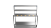 Nordstar Mobile Centre Table Bench With 2 Tier Heated Gantry Chefs Pass 1800mm | DTCMCB1800 Stainless Steel Tables with Overshelf Nordstar