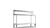 Nordstar Mobile Centre Table Bench With Heated Gantry Chefs Pass 1800mm | STCMCB1800 Stainless Steel Tables with Overshelf Nordstar