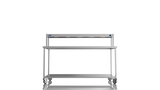 Nordstar Mobile Centre Table Bench With Heated Gantry Chefs Pass 1800mm | STCMCB1800 Stainless Steel Tables with Overshelf Nordstar