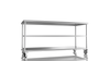 Nordstar Mobile Centre Table Bench with 2 Undershelves 1800mm Wide | NSMCB1800MS Stainless Steel Tables with Castors Nordstar