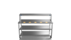 Nordstar Mobile Centre Table Bench With Heated Gantry Chefs Pass 1800mm | STCMCB1800MS Stainless Steel Tables with Overshelf Nordstar