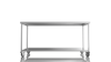 Nordstar Mobile Centre Table Bench With Undershelf 1800mm Wide | NSMCB1800 Stainless Steel Tables with Castors Nordstar