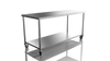 Nordstar Mobile Centre Table Bench With Undershelf 1800mm Wide | NSMCB1800 Stainless Steel Tables with Castors Nordstar