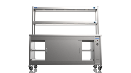 Nordstar Pass Through Hot Cupboard With Double Tier Gantry Chef Pass 1800mm | DTC1800P Hot Cupboards Nordstar