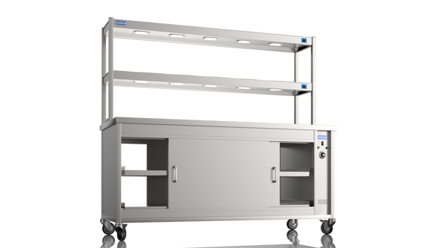 Nordstar Pass Through Hot Cupboard With Double Tier Gantry Chef Pass 1800mm | DTC1800P Hot Cupboards Nordstar