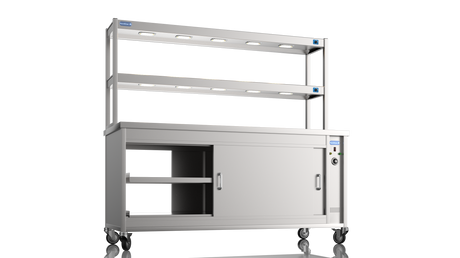 Nordstar Pass Through Hot Cupboard With Double Tier Gantry Chef Pass 1800mm | DTC1800P Hot Cupboards Nordstar