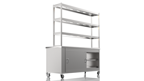 Nordstar Pass Through Hot Cupboard With Single Tier Gantry Chef Pass 1800mm | TTC1800P Hot Cupboards Nordstar
