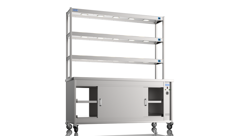 Nordstar Pass Through Hot Cupboard With Single Tier Gantry Chef Pass 1800mm | TTC1800P Hot Cupboards Nordstar