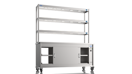 Nordstar Pass Through Hot Cupboard With Single Tier Gantry Chef Pass 1800mm | TTC1800P Hot Cupboards Nordstar