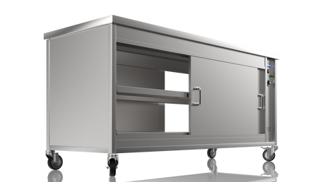 Nordstar Mobile Pass Through Hot Cupboard Flat Top Servery 1800mm | HC1800P Hot Cupboards Nordstar