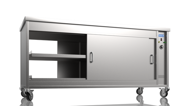 Nordstar Mobile Pass Through Hot Cupboard Flat Top Servery 1800mm | HC1800P Hot Cupboards Nordstar