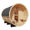Kove 5-6 Person Spruce Barrel Sauna with Front Porch & 8kW Electric Heater | KOVE-BAR6 Outdoor Barrel Electric Heated Saunas Kove Designs