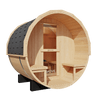 Kove 1-2 Person Spruce Barrel Sauna with Front Porch & 4.5kW Electric Heater | KOVE-BAR2 Outdoor Barrel Electric Heated Saunas Kove Designs