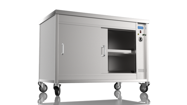 Nordstar Mobile Hot Cupboard Flat Top Servery 1200mm | HC1200 Hot Cupboards Nordstar