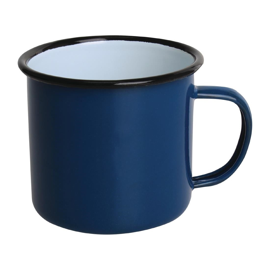 Olympia Enamel Mugs Blue 350ml (Pack of 6) - DC394 Olympia Crockery Olympia   