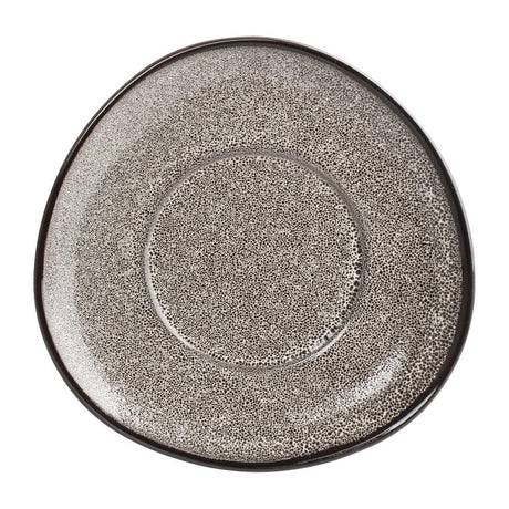 Olympia Mineral Triangular Cappuccino Saucer Grey Stone 150mm (Pack of 6) - DF182 Olympia Crockery Olympia   