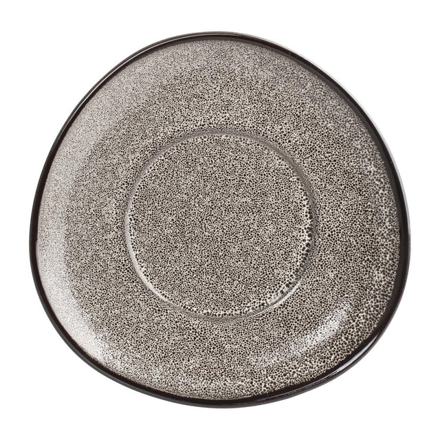 Olympia Mineral Triangular Cappuccino Saucer Grey Stone 150mm (Pack of 6) - DF182 Olympia Crockery Olympia   