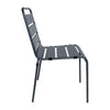 Bolero Amalfi Slatted Steel Side Chairs Grey (Pack of 4) - CS727 Metal Dining Chairs Bolero   