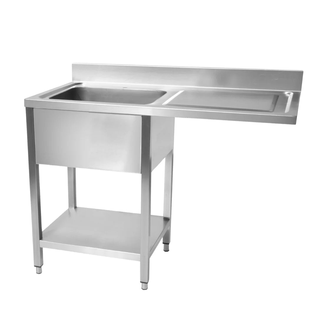 Hamoki Single Bowl Dishwasher Sink – 1200mm, Right Hand Drainer, Undercounter Space for Dishwasher | 231037 Dishwasher Sinks Hamoki