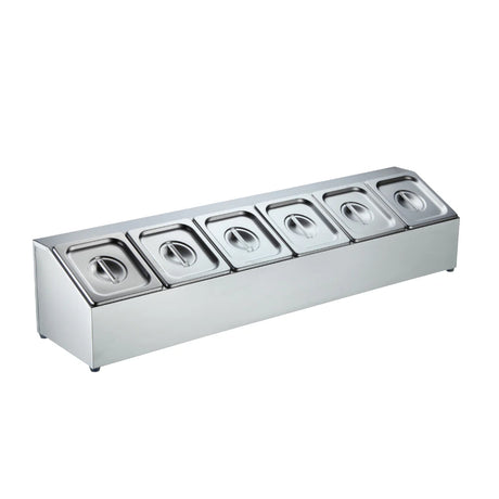 Hamoki GN Pan Holder Rack 6 x 1/6 GN - Prep Station with Pans & Lids | 231052 GN Gastronorm Pans Hamoki