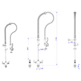 Hamoki Commercial Pre-Rinse Spray Arm Tap with Double Inlet | 231054 Pre-Rinse Jets & Sprays Hamoki
