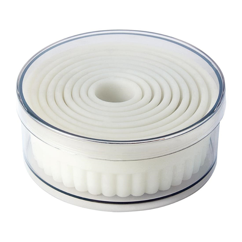 Schneider Serrated Round Pastry Cutters (Pack of 9) - GT140  Schneider   