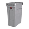 Rubbermaid Slim Jim Container With Venting Channels Grey 60Ltr - F603  Slim Jim   