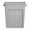 Rubbermaid Slim Jim Container With Venting Channels Grey 60Ltr - F603  Slim Jim   