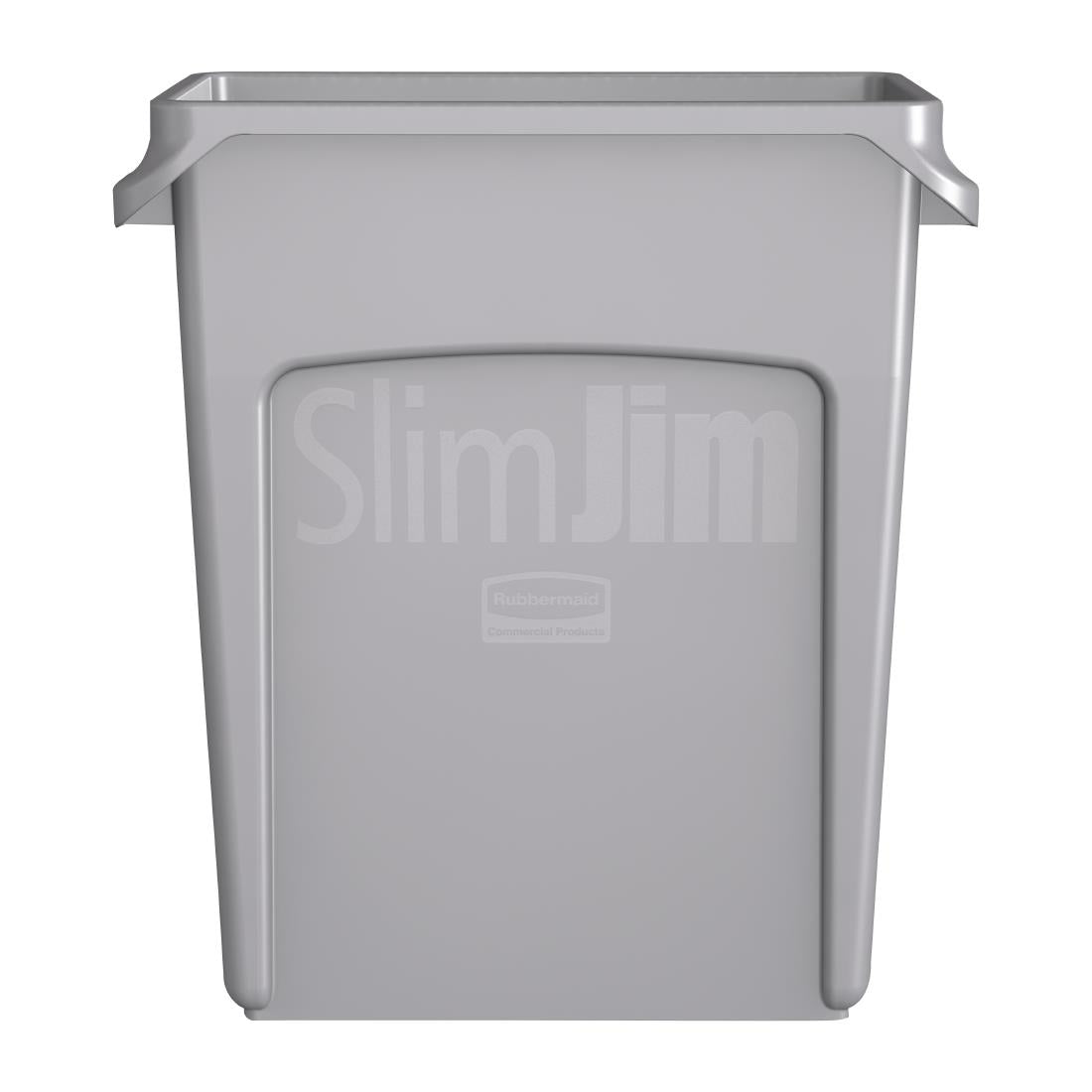 Rubbermaid Slim Jim Container With Venting Channels Grey 60Ltr - F603  Slim Jim   