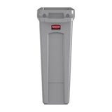 Rubbermaid Slim Jim Container With Venting Channels Grey 87Ltr - F649  Slim Jim   