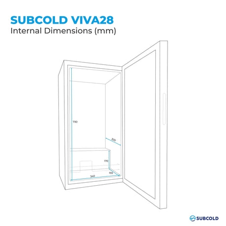 Subcold Viva28 LED Wine Cooler Wine Fridge Subcold Ltd