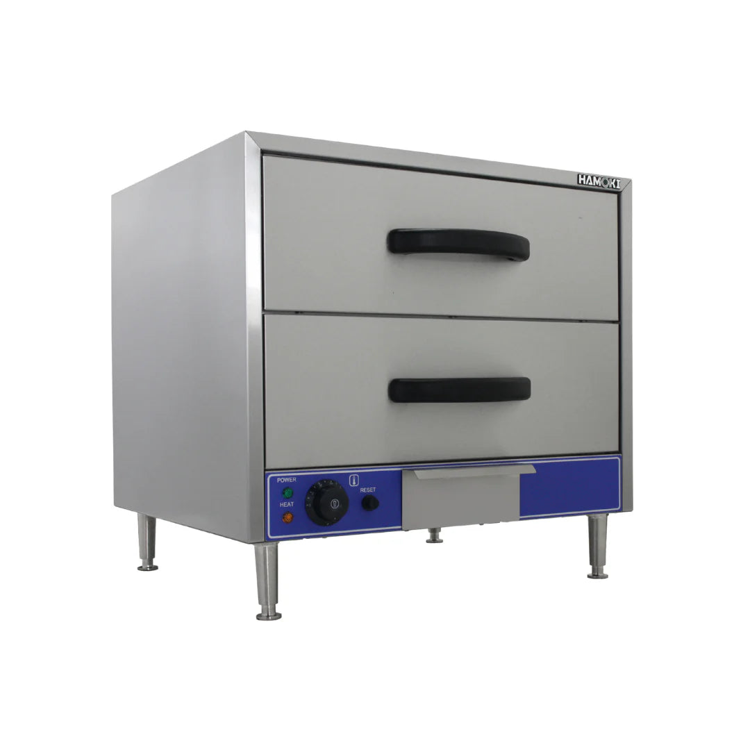 Hamoki Food Warming Drawers - Commercial Hot Holding 2 Drawer Unit Wet Heat | 291012 Food Warming Drawers Hamoki