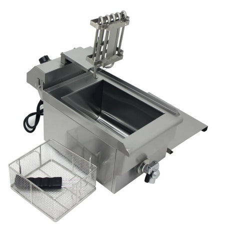 Hamoki Countertop Commercial Electric Fryer - 9.5 Litre Single Tank with Drain Tap | 291018 Countertop Electric Fryers Hamoki