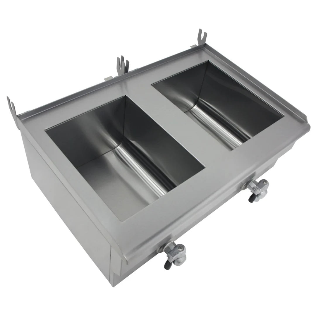 Hamoki Countertop Commercial Electric Fryer - 2 x 9.5 Litre Twin Tank with Drain Taps | 291019 Countertop Electric Fryers Hamoki
