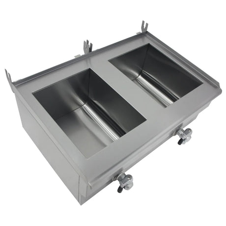 Hamoki Countertop Commercial Electric Fryer - 2 x 9.5 Litre Twin Tank with Drain Taps | 291019 Countertop Electric Fryers Hamoki
