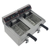 Hamoki Countertop Commercial Electric Fryer - 2 x 9.5 Litre Twin Tank with Drain Taps | 291019 Countertop Electric Fryers Hamoki