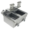 Hamoki Countertop Commercial Electric Fryer - 2 x 9.5 Litre Twin Tank with Drain Taps | 291019 Countertop Electric Fryers Hamoki