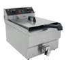 Hamoki Countertop Commercial Electric Fryer - 11.5 Litre Single Tank with Drain Tap | 291020 Countertop Electric Fryers Hamoki
