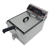 Hamoki Countertop Commercial Electric Fryer - 11.5 Litre Single Tank with Drain Tap | 291020 Countertop Electric Fryers Hamoki