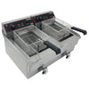 Hamoki Countertop Commercial Electric Fryer - 2 x 11.5 Litre Twin Tank with Drain Taps | 291021 Countertop Electric Fryers Hamoki