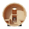 Kove 1-2 Person Spruce Barrel Sauna with Front Porch & 4.5kW Electric Heater | KOVE-BAR2 Outdoor Barrel Electric Heated Saunas Kove Designs