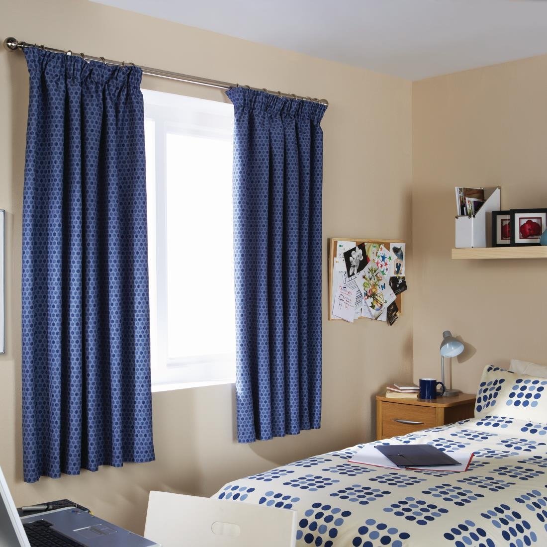 Mitre Essentials Memphis Duvet Cover Blue Double - GU297  Mitre Essentials   