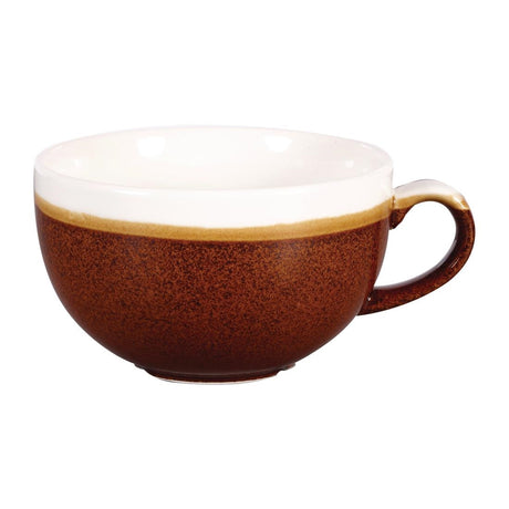 Churchill Monochrome Cappuccino Cup Cinnamon Brown 225ml (Pack of 12) - DR678 Cups and Mugs Churchill
