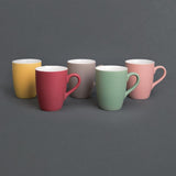 Olympia Matt Pastel Mug Red 340ml (Pack of 6) - CS043 Olympia Crockery Olympia   