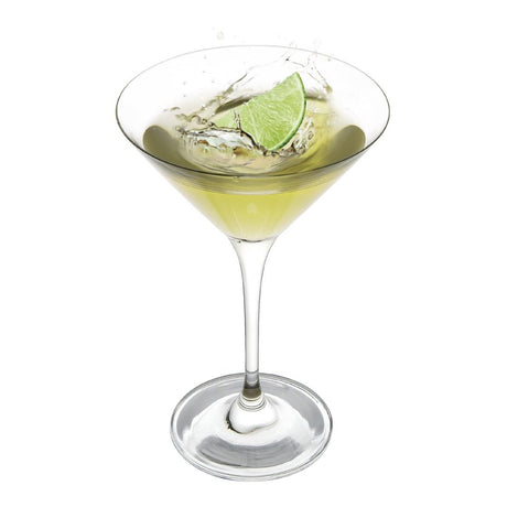 Olympia Campana One Piece Crystal Martini Glass 260ml (Pack of 6) - CS497 Cocktail Glasses Olympia   
