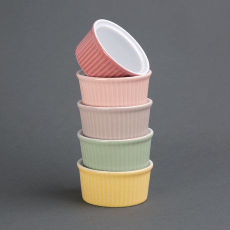 Olympia Pastel Ramekin Red 70ml (Pack of 12) - DC803 Olympia Crockery Olympia   
