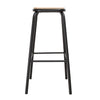 Bolero Cantina High Stools with Wooden Seat Pad Black (Pack of 4) - DE482 Metal Bar Stools Bolero   