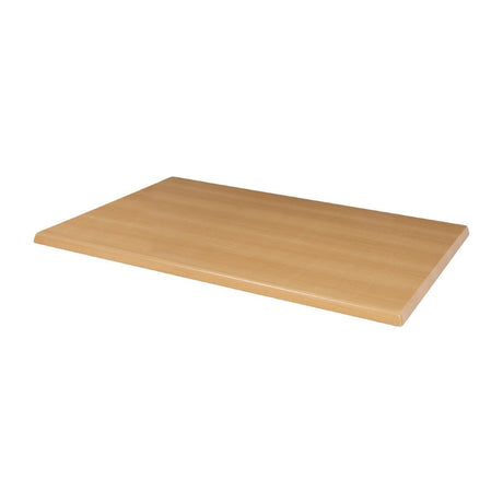 Bolero Pre-drilled Rectangular Tabletop Beech Effect - CW130 Wood Effect Table Tops Bolero   